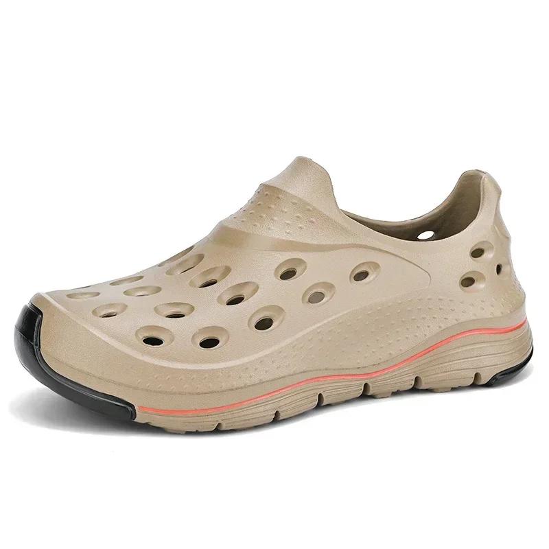 Slippers Fashionable Hole Shoes Summer Men's Popular Chameleon EVA Slippers Anti Slip Toe Capped Slippers