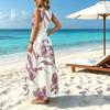 Floral Sleeveless Loose-Fit Dress Lightweight Summer Outfit for Beach Vacation,Casual Daily,Home Outdoor,Relaxed Vibe