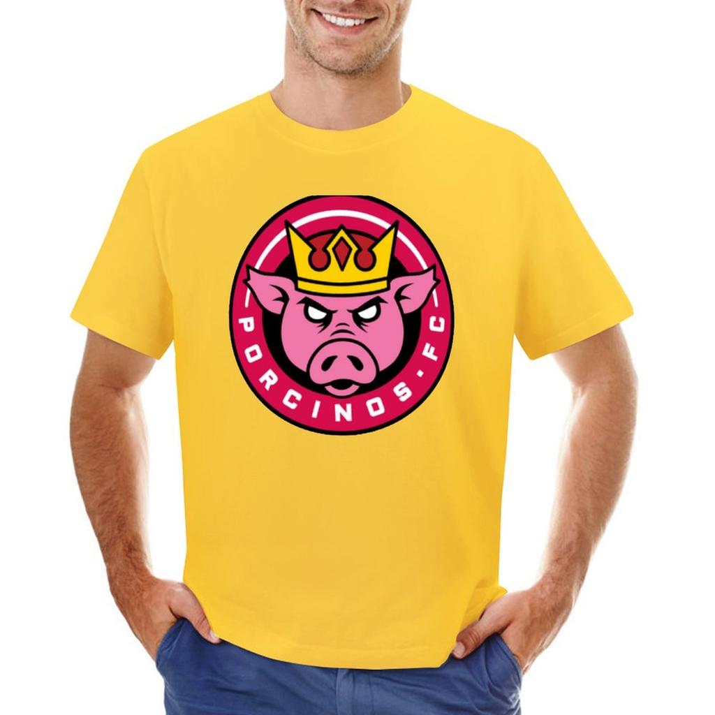 Porcinos Fc Tshirt Vintage T Shirt Mens Graphic Tshirts