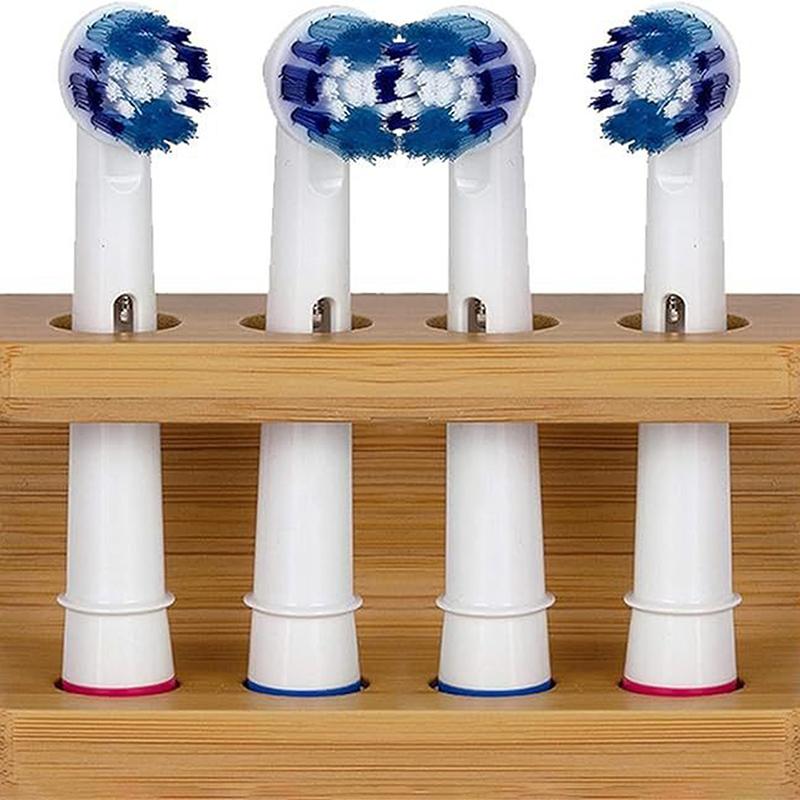 2/3/4 Slots Electric Toothbrush Head Holder Home Mini Portable Durable Hotel Non Slip Freestanding Natural Stand