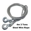 Car Towing Rope Strape Cable With U Hooks Shackle High Strength Nylon With Reflective Light For Car Truck Trailer SUV 5m 8 Tons