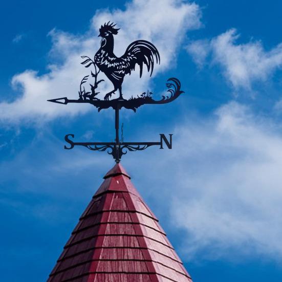 Animal Weather Vane Metal Roof Mount Animal Wind Indicator Easy Installation Weatherproof Weather Vane for Patio Sheds Yard Decor