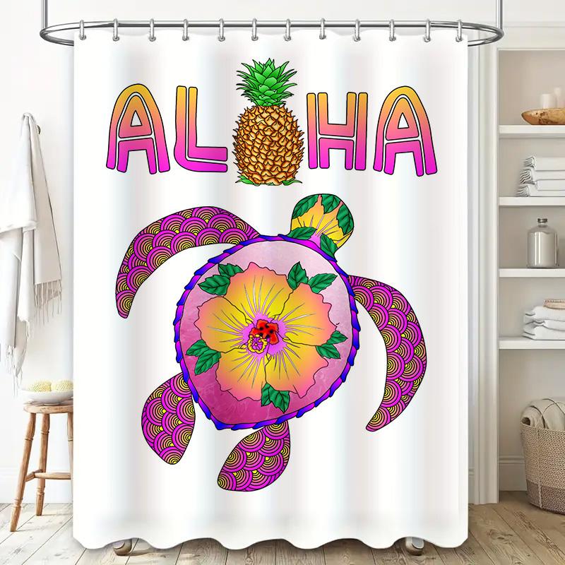 Animal Print Shower Curtain Black Gold Monochrome Design for Bathroom Decor Polyester Fabric Resistant to Mold and Mildew Waterp