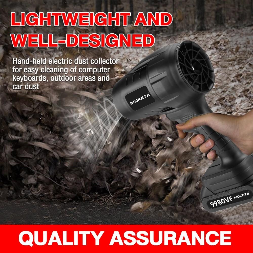 130000RPM High-speed Cordless Violent Turbo Fan Portable Electric Leaf Blower 2 In 1 Handheld Blowing Machine