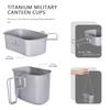 Boundless Voyage Titanium Military Canteen, Military Style Cookware Set with Messing Kit (400ml + 750ml + 1100ml Matte Finish, 3-Piece Set, Ti2049C)
