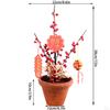 Artificial Potted Flower Bonsai Chinese Year Ornaments for Garden Dining Room