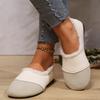 Women's Fleece-Lined Loafer 2025 Winter New Arrival Vintage-Style Round-Toe Soft-Sole Soft Leather Slip-On Warm Cotton Boots