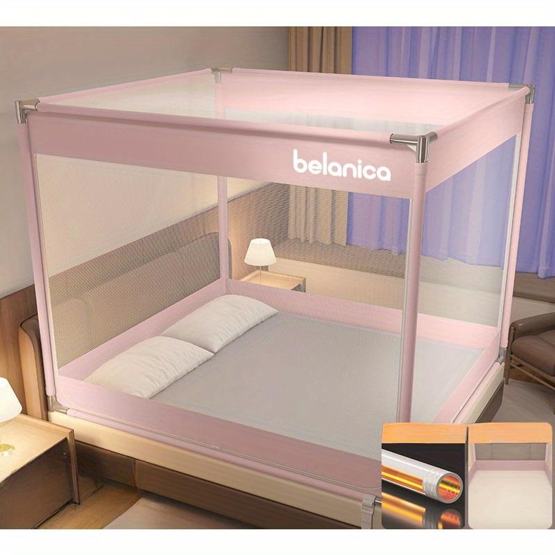 

Class A sitting bed anti-drop mosquito net 1 meter 5 bed 8 household bedroom free installation yurt anti-drop bed full bottom 200.220.170 розовый
