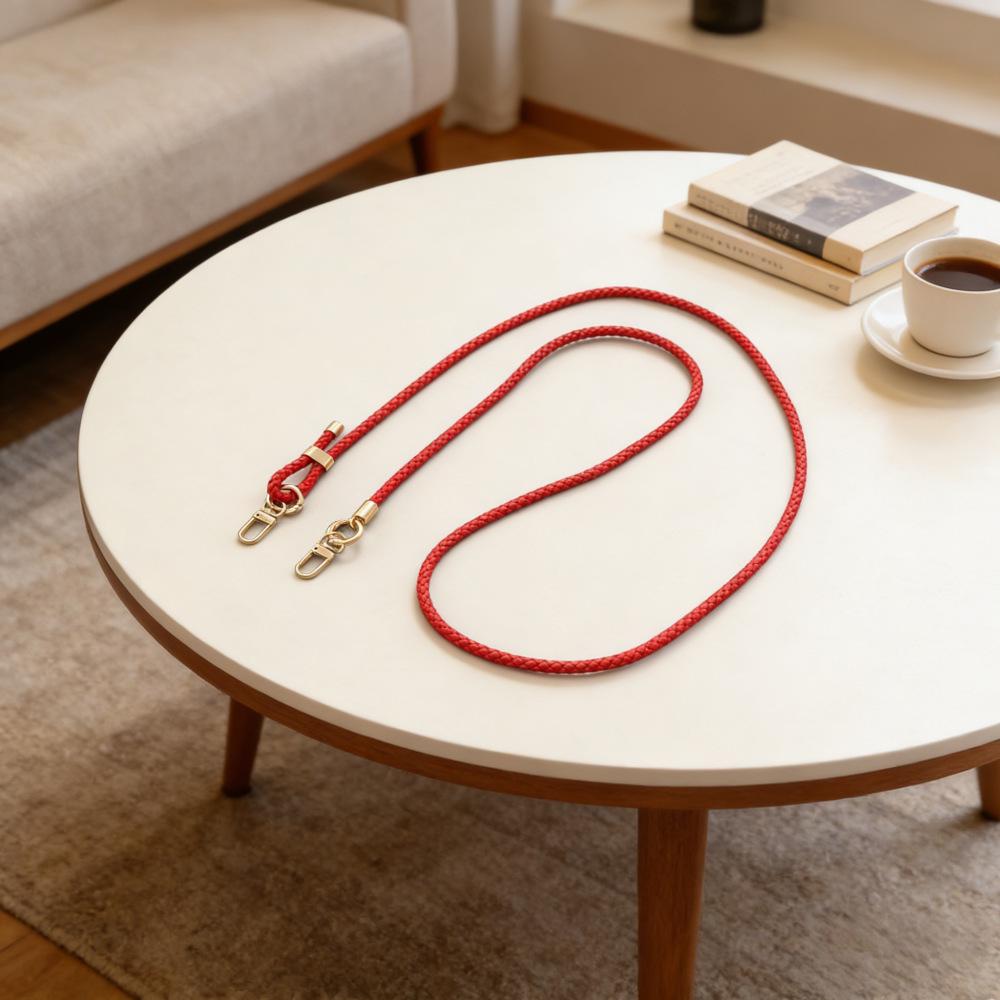 Verstellbarer geflochtener Leder-Umhängegurt & Schlüsselanhänger-Anhänger für Handy-Lanyard