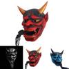 Halloween Devil Samurai Hannya Horror Latex Full Face Mask For Cosplay