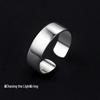 Men's Stackable Vintage Distressed Open Finger Smile Ring Anti-Thai Silver.