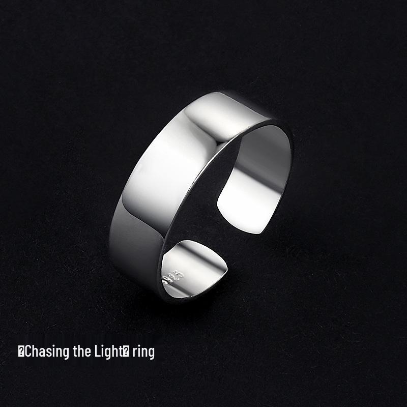 Men's Stackable Vintage Distressed Open Finger Smile Ring Anti-Thai Silver.
