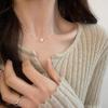 Collana a Clavicola con Nappa di Perle e Farfalla in Stile Coreano