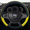 DERMAY Car Steering Wheel Cover for Dacia Sandero Stepway Logan Dokker Duster Jogger Spring Lodgy Bigster Auto Accessories