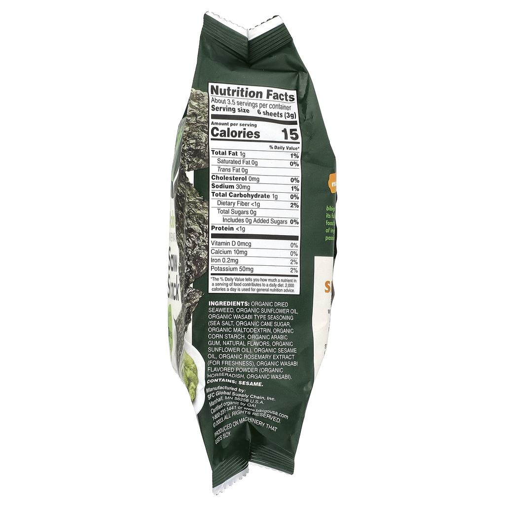 Bibigo, Kimchi Snack, Wasabi, 10g (0.35oz)