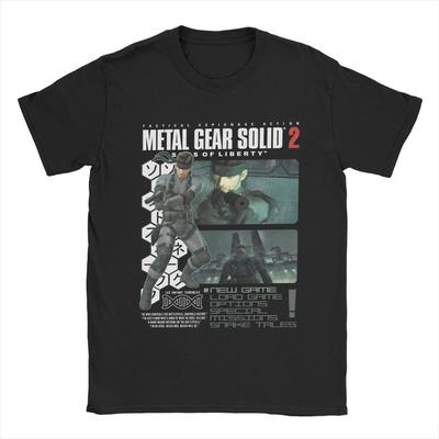 Solid Snake Metal Gear Solid 2 Ανδρικό T-Shirt Αστεία Μπλουζάκια Κοντομάνικο Μπλουζάκι με Στρογγυλή Λαιμόκοψη 100% Βαμβακερό Δώρο Γενεθλίων Ρούχα