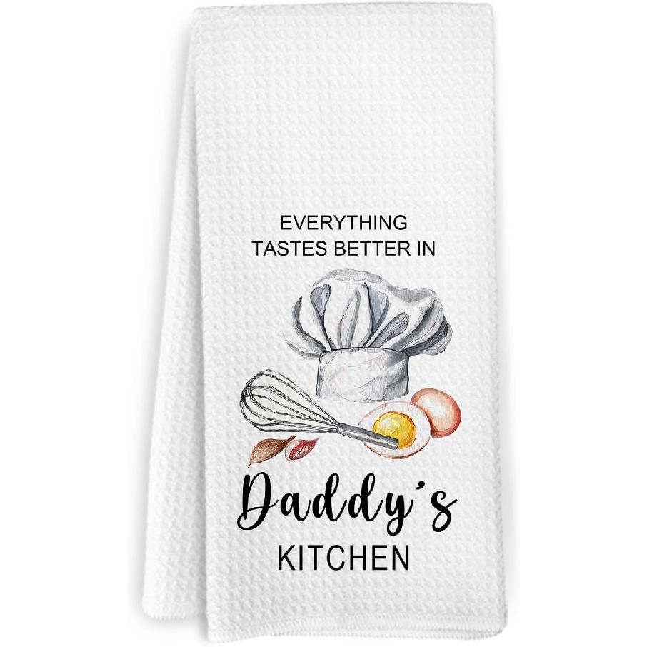 Nonna Gifts Kitchen Towels, Gifts for Nonni Grandma from Grandkids, Everything Tastes Better in Nonna's Kitchen Decorative Hand Tea Towels for