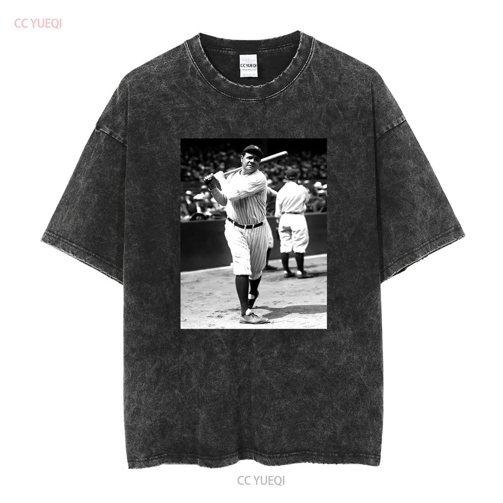 Babe Ruth T Shirt For Fan S 5Xl Vintage Washed Graphic Homme Streetwear Soft Top For Everyday Wear Designer Clothes Breathable