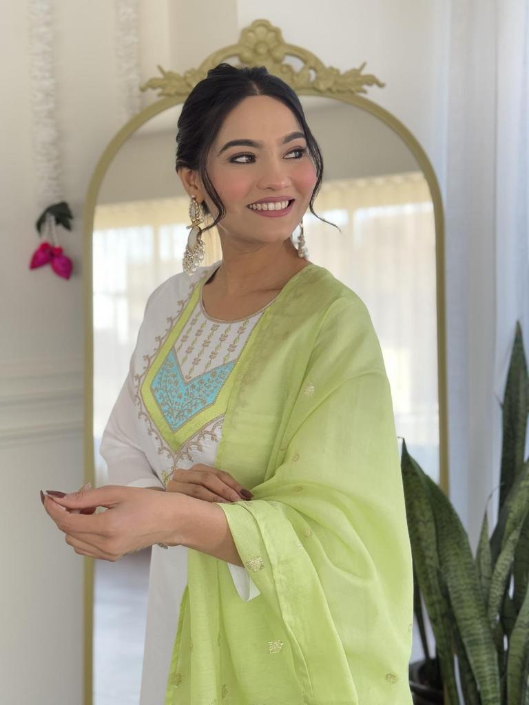 Indian Women Designer 3 Piece Kurti Set Party Wear Bollywood Pakistani Kurta Salwar Kameez