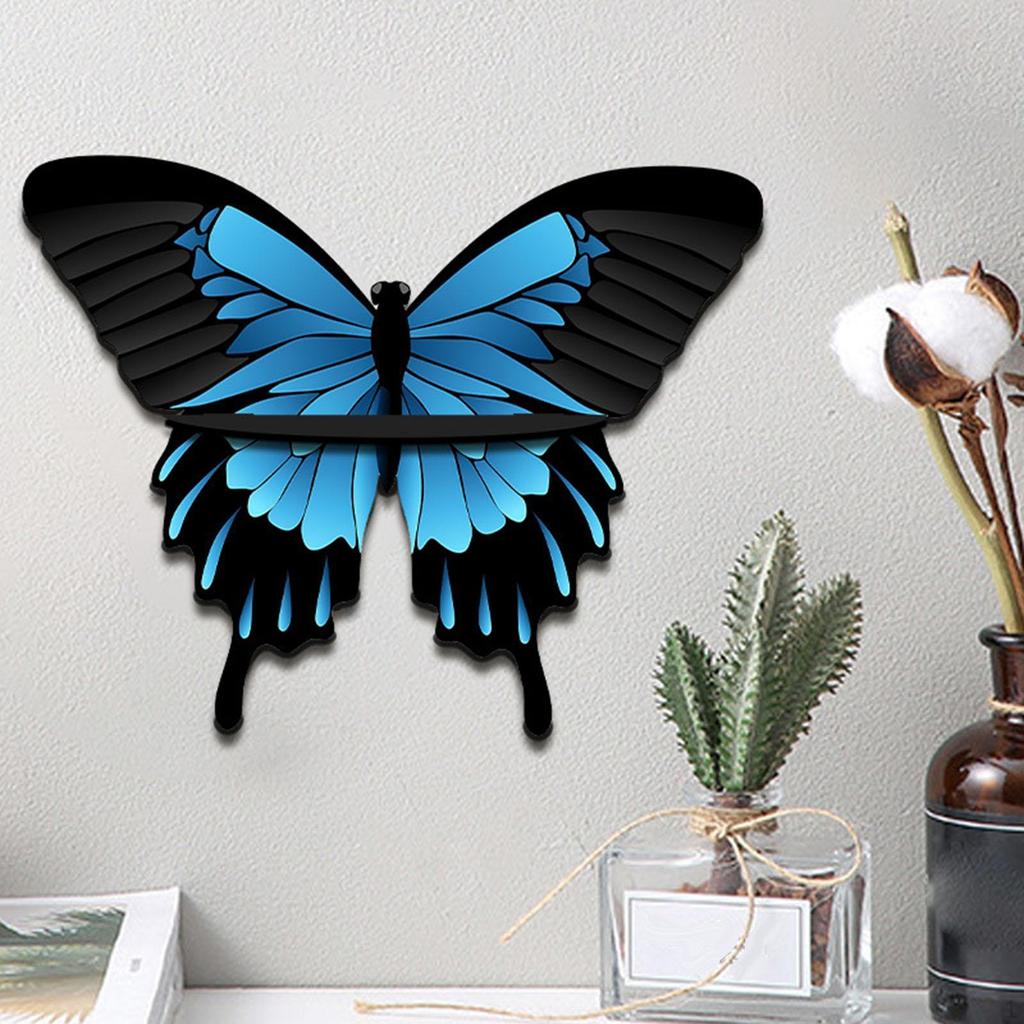 Wooden Butterfly Wall Shelf Decorative Holder Multifunction Organizer Gift Hanging Display Stand