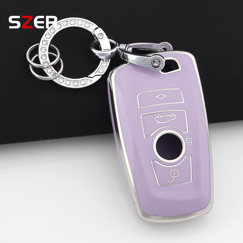 Pink Tpu Car Key Case Cover Shell For Bmw 1 3 5 7 Series X1 X3 X4 X5 F10 F15 F16 F20 F30 F18 F25 M3 M4 E34 Fob Accessories