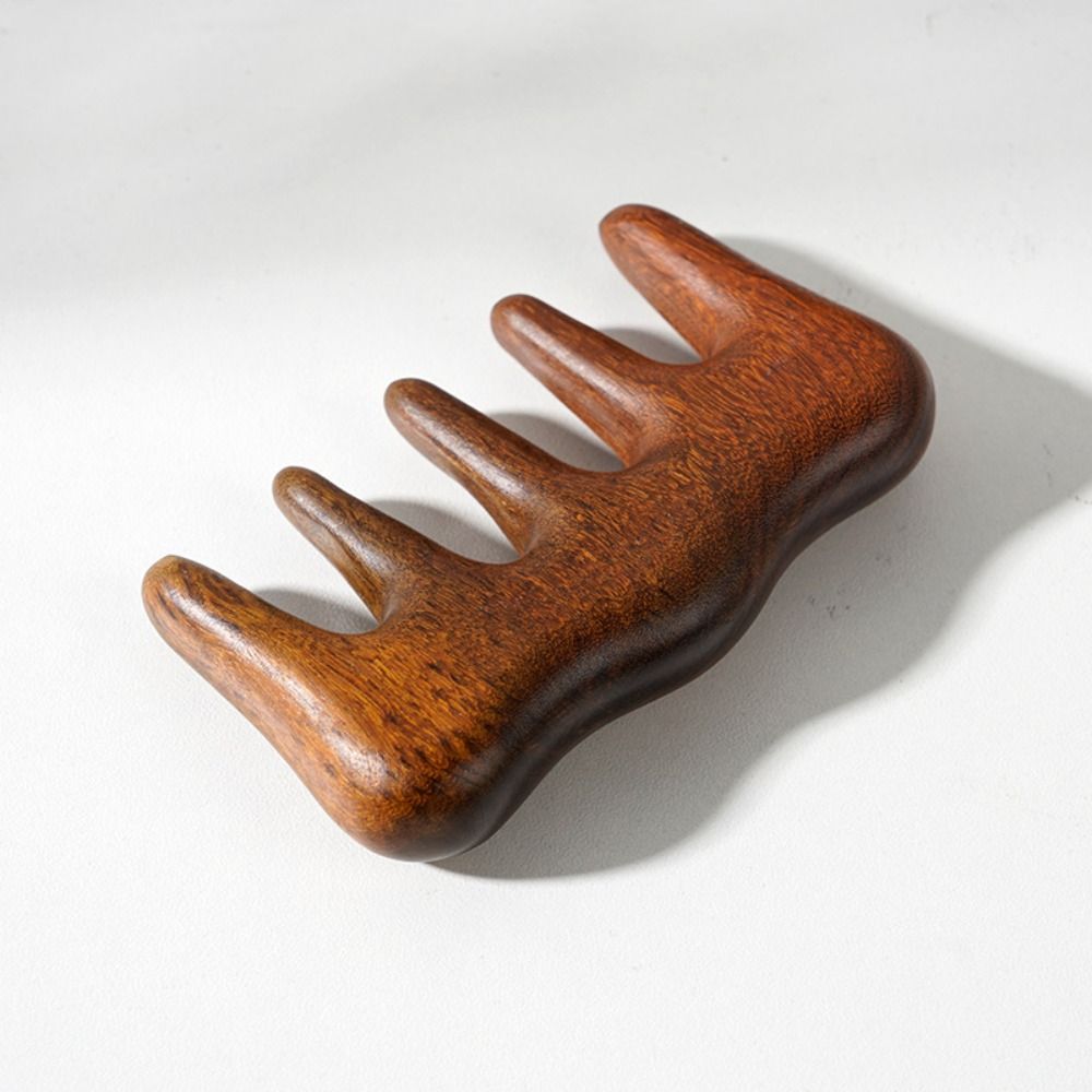 Antistatický hřeben na vlasy se širokými zuby Dřevěný masážní kartáč na pokožku hlavy Přenosný masážní hřeben ze santalového dřeva Dámské