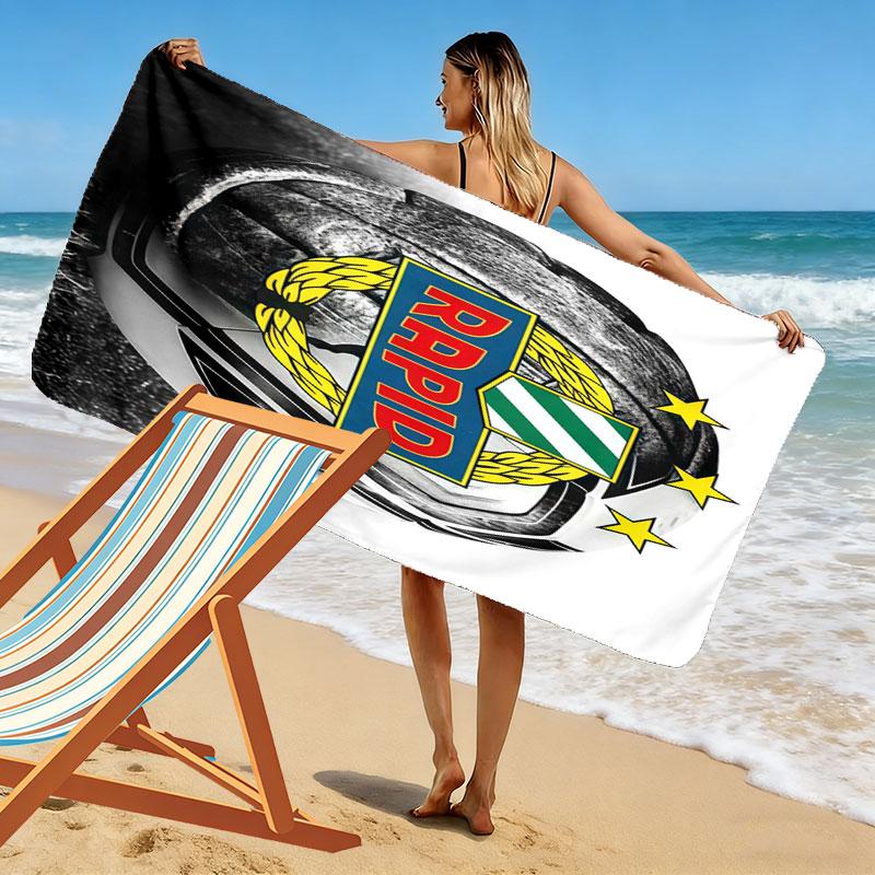 Rapid Vienna team Print Beach Towel, Large Soft Quick Dry Towel for Beach Camping Swimming
