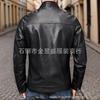 Men's Faux Leather Jacket Thermal Bomber Jacket Men's Punk Windbreaker Motorcycle Jacket Casual Cycling Jacket