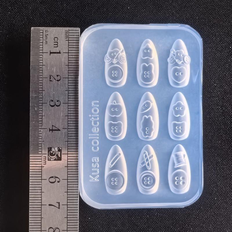 3D Chinese Style Lion Dance & Retro Egypt Silicone Nail Molds - DIY Nail Art Decoration Templates for Manicure Design Tools