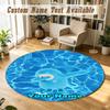 Round Rug Custom NameFall Guys Pattern Non Slip Carpet Home Floor Decor