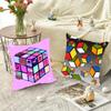 Rubiks Cube Pillow Case Square Pillow Bedroom Sofa Leisure Comfort Cushion Car Living Room Home Decoration 40X40