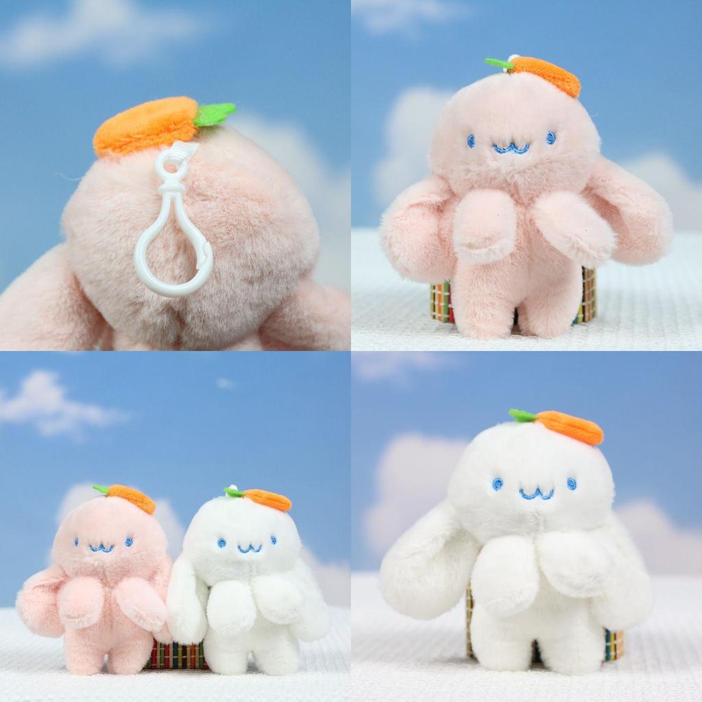 Adorable Ins Style Carrot Bunny Plush Toy Keychain Doll For Bags And Accessories