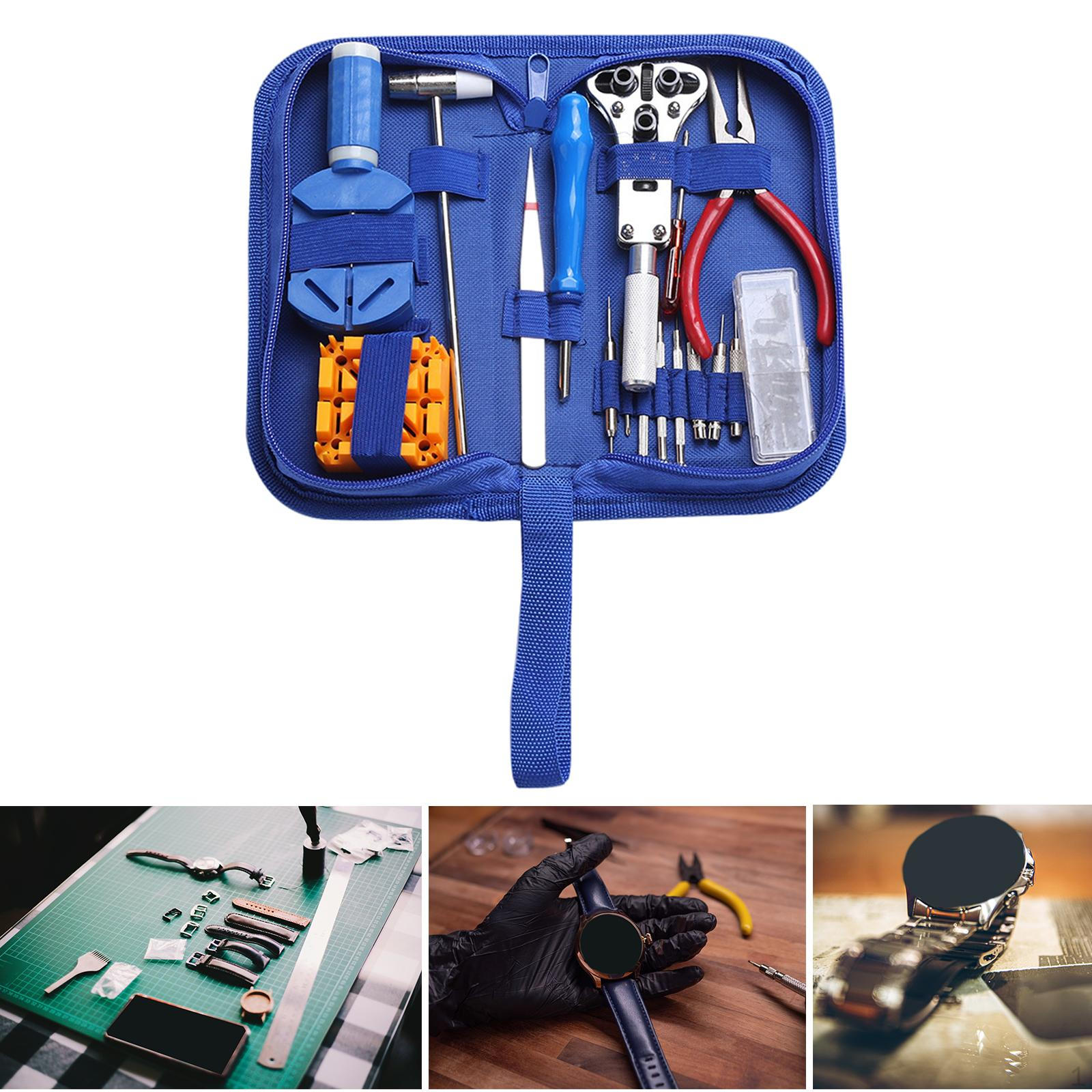 18 Pieces Watch Repair Kit Professional Tool with Carrying Case