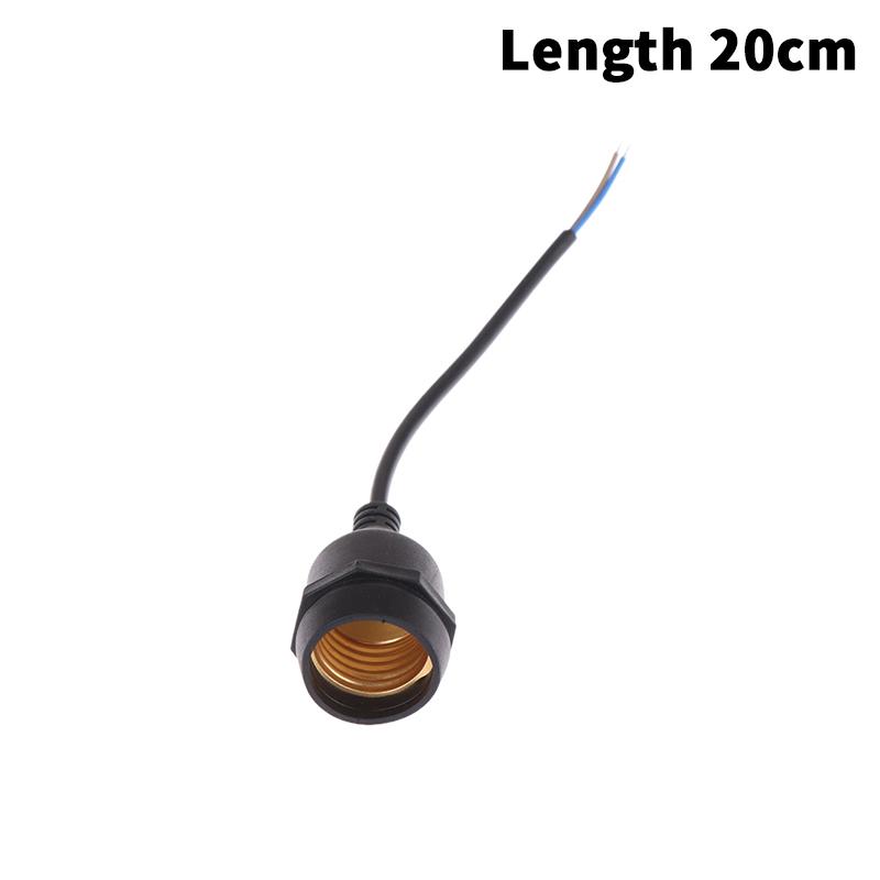 Outdoor Waterproof E27 Lamp Holder with Power Cord Socket Industrial Farm Screw String Light Connector 20/30/50/100/200CM