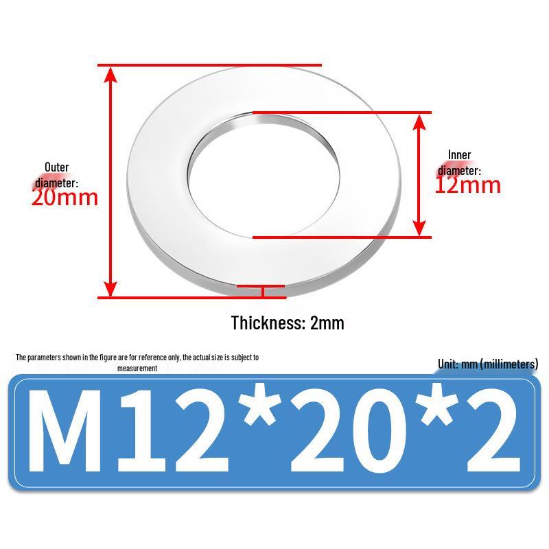 Jin Juntai Thick & Thin Stainless Steel Flat Washer, Round M10-M36