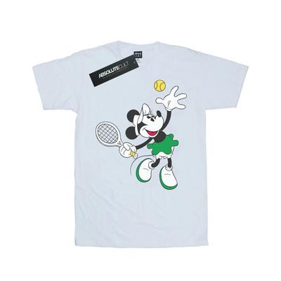 Camiseta feminina/feminina Minnie Mouse Tennis Cotton Boyfriend
