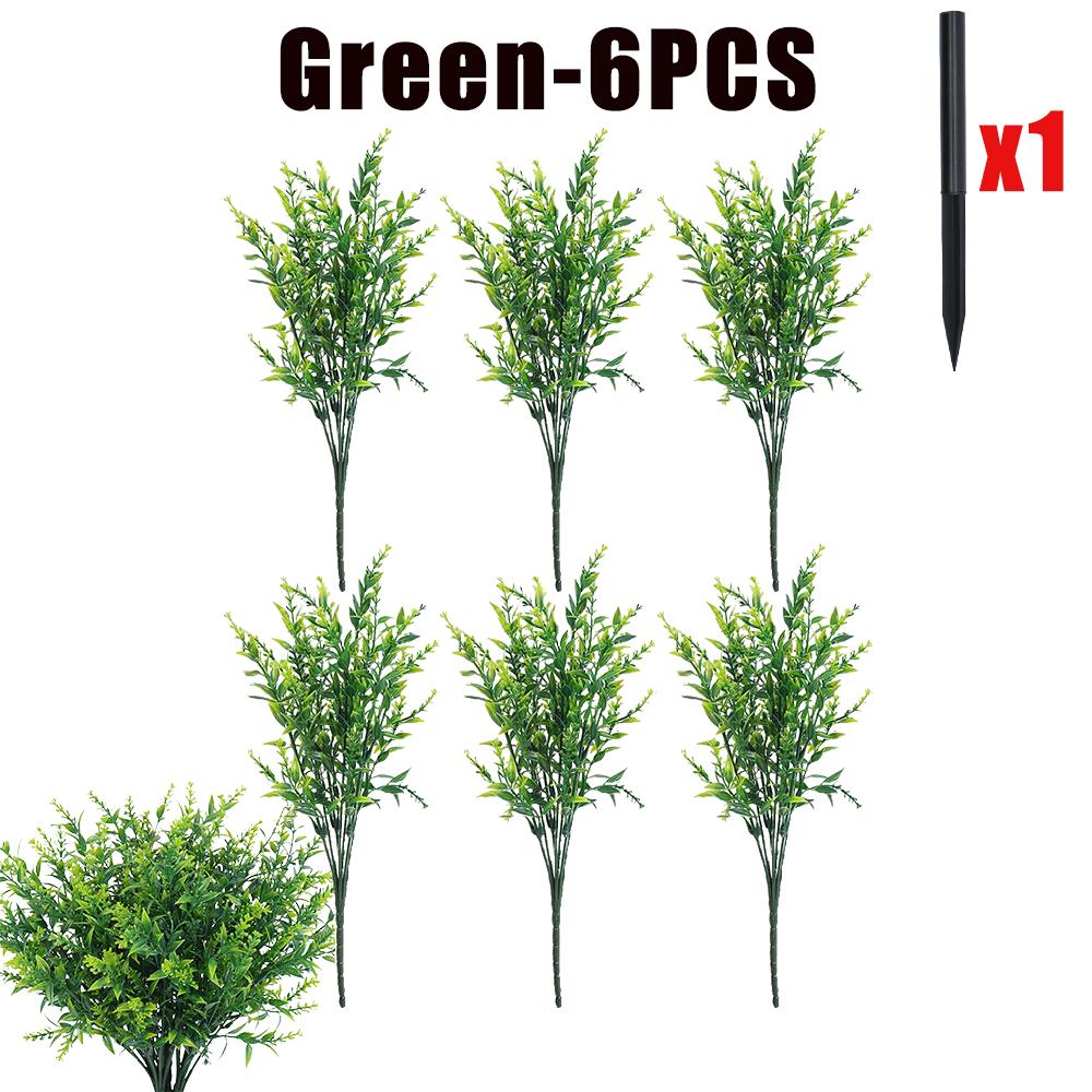 6-18PCS Bundles Artificial Lavender Flowers Outdoor Flowers Uv Resistant Artificial Plants Fake Shrubs Flowers Greenery Bushes
