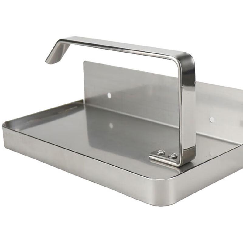 JinguLao Stainless Steel Punch-Free Toilet Paper Holder with Storage Shelf