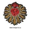 Red Heart Bead Embroidery Patch for DIY Clothing