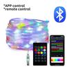 Portable USB RGBIC Fairy LED String Lights Smart Bluetooth Outdoor Night Party Camping Led Twinkle Atmosphere Decoration Lamp 5v