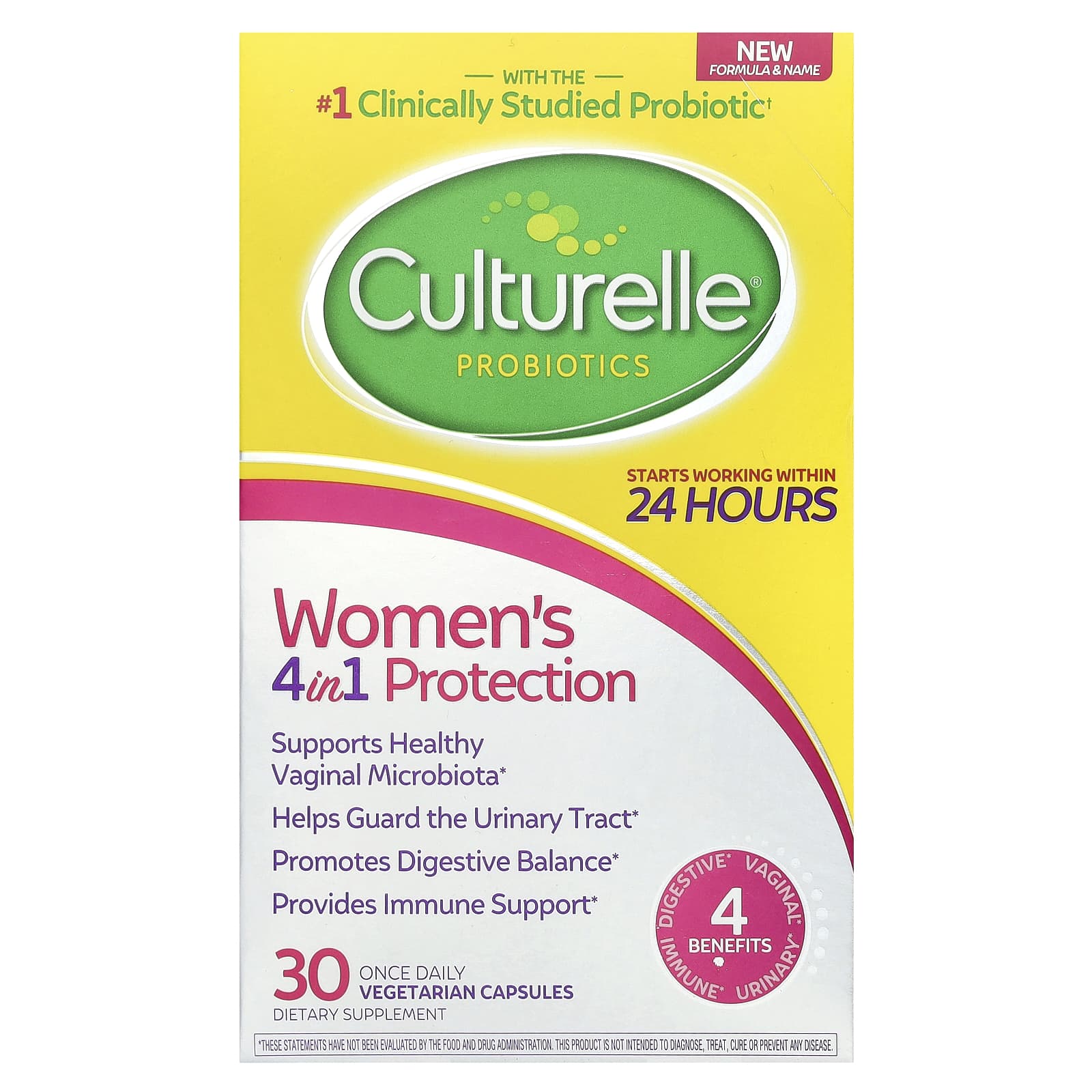 

Probiotic, 4 In 1 Protection for Women, 30 Veggie Capsules Once a Day