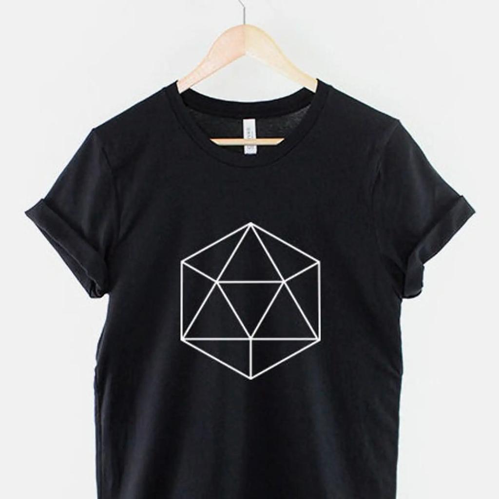 Geometric Hexagon T Shirt Minimalist Polygon Print Soft Cotton Sizes Vintage Stylish Comfortable Versatile Unisex