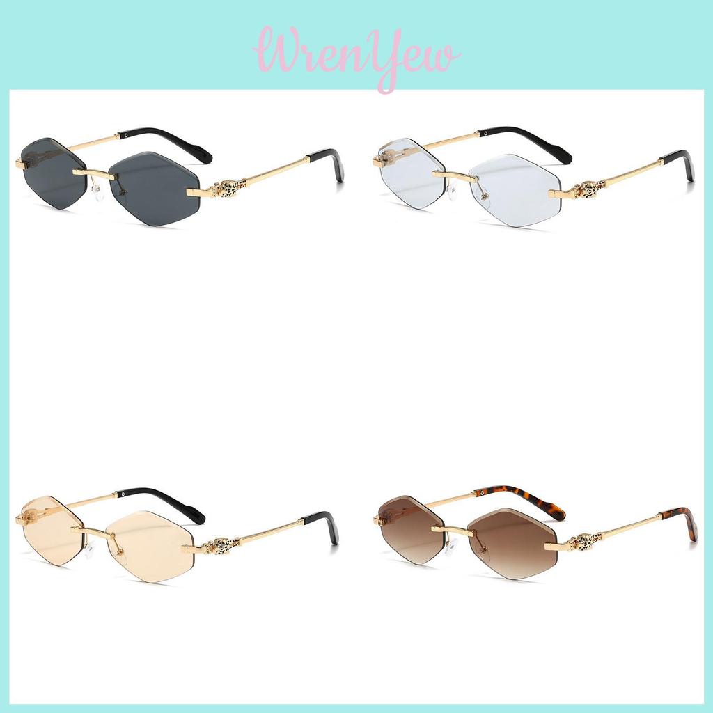 Geometric Hexagon Sunglasses For Men And Women Uv400 No Frame Fashion Outdoor Protection