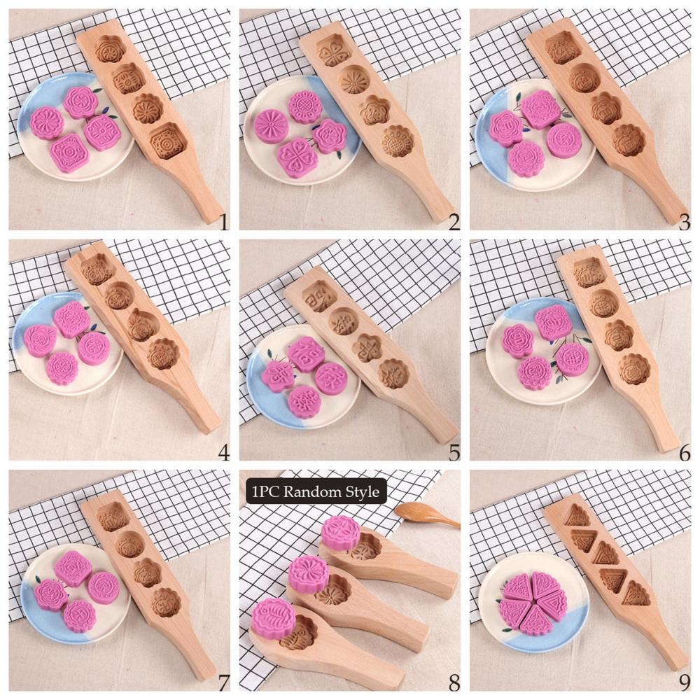 Chocolate Baking Kitchen Wooden Moon Cake Mould Cookie Stamp Mooncake Mold Ma'amoul Form