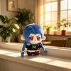 League of Legends 10cm Jinx Mini Plush Keychain Chibi Girl Blue Braids Pink Eyes Outfit Soft Stuffed Pendant Gift for LOL Game Anime Fans Collectors