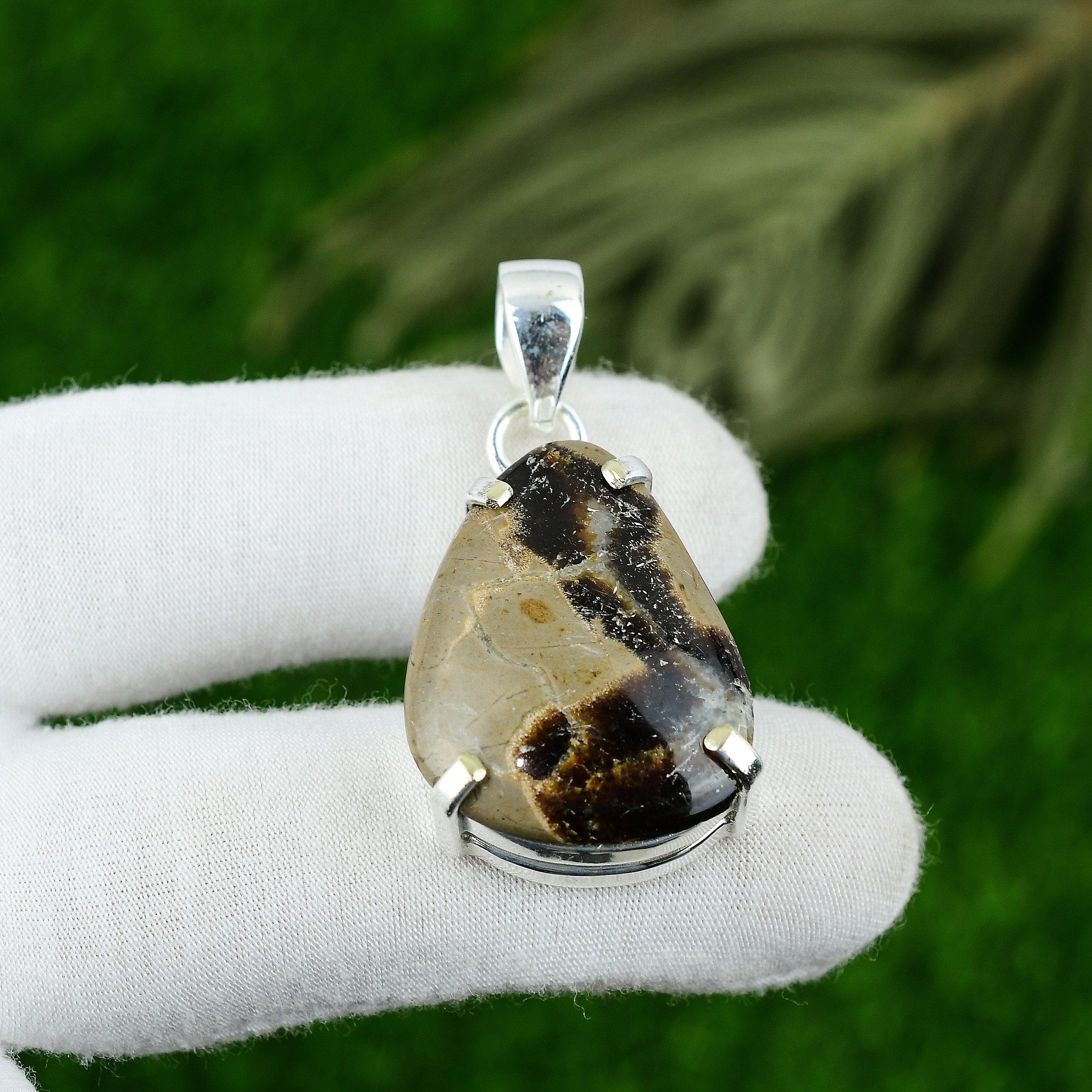 

Womens day Deal 925 Sterling Silver Septerian Gemstone Artisan Pendant Jewelry