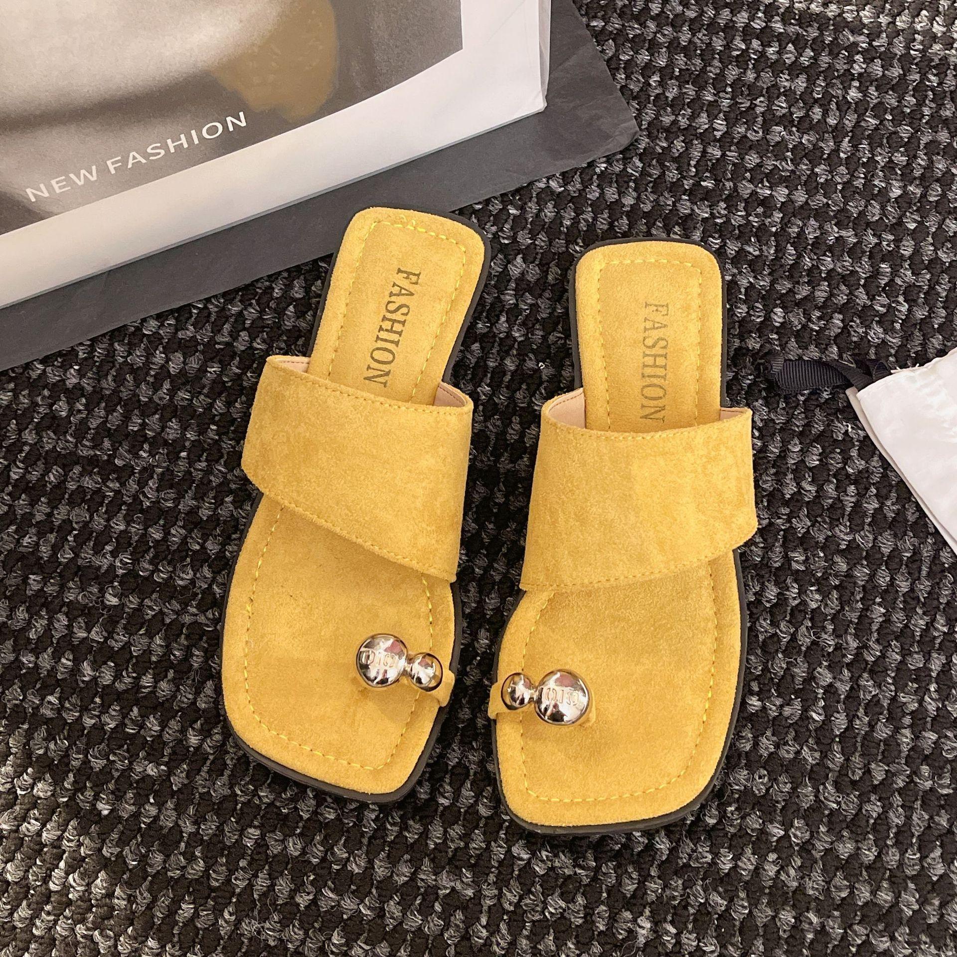 

Internet celebrity rhinestone set toe thick heel slippers women s 2024 summer new square head silver temperament sandals women s wear 35 жёлтый