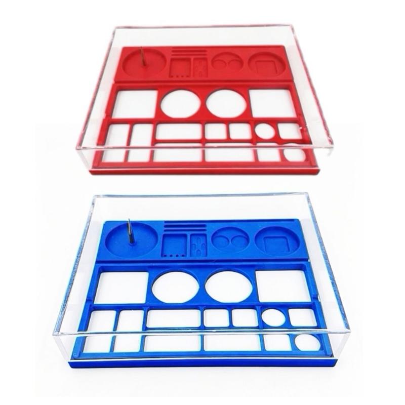 Detachable Watch Parts Storage Box for Repair Sorting, Tray Case for Small Screws Springs Gears and Daily Part Storage