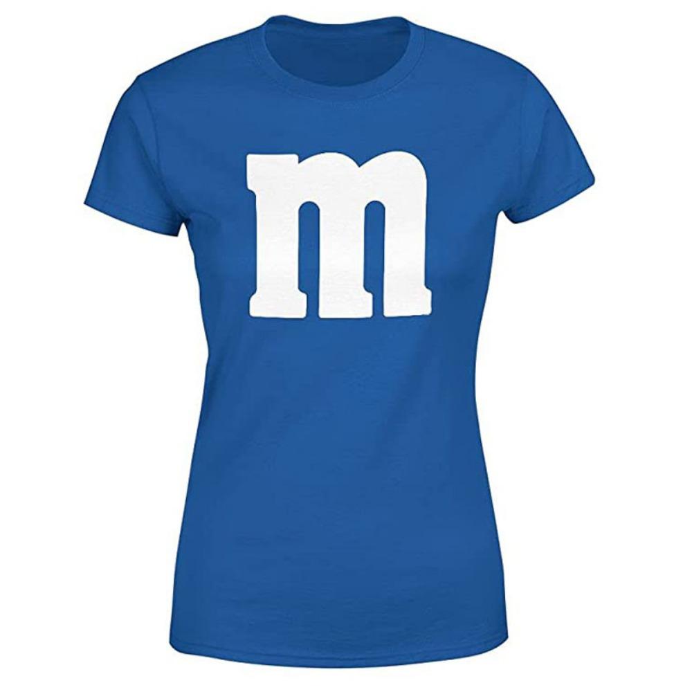 Letter M Halloween Costumes T-Shirt | Funny Cool Graphic Tee Idea | Shirts for Women Ropa Plus Size Mujer
