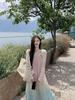 Korean Sweet Gradient Spaghetti Strap Beach Dress - 2026 Summer Seaside Vacation Design